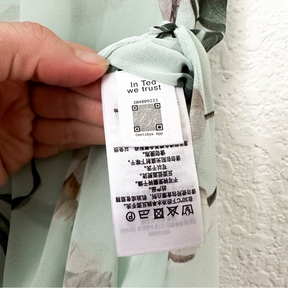 Ted Baker London Finlay Maxi Cover-Up Kimono Mint Green Coverup — Size M - Picture 9 of 12